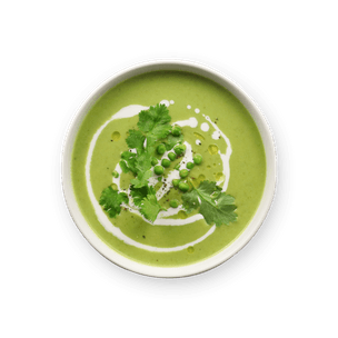 Velouté de petits pois épicé