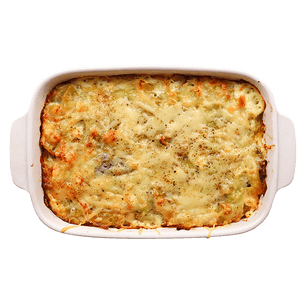 Gratin de ravioles & poireau