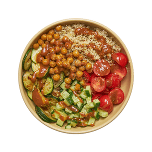 Buddha bowl with veggies & satay sauce