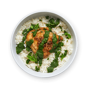 Poulet au chutney vert & riz