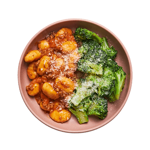 Quick Gnocchi Bolognese with Broccoli