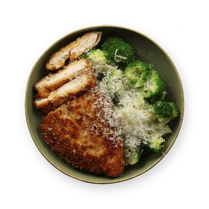 Poulet croustillant parmesan & brocoli