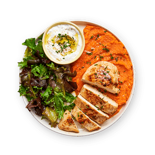 Chicken with Carrot Puree & Tzatziki