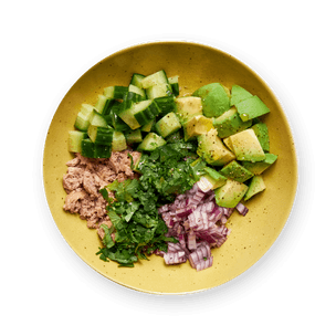 Salade de thon, concombre & avocat