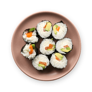 Salmon Avocado Maki Rolls