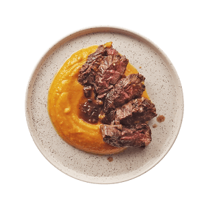 Bavette & purée de courge