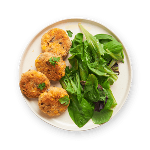 Croquettes thon maïs & salade