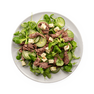 Greek style steak salad