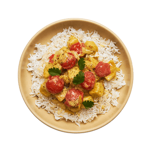 Tofu coco, curry & tomates cerises