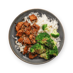 Sesame chicken and broccoli