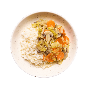 Blanquette de champignons & riz