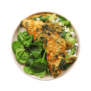 Green Omelette with Spinach & Avocado