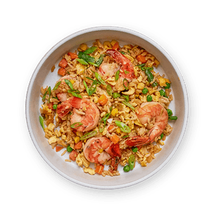 Riz sauté aux crevettes & légumes