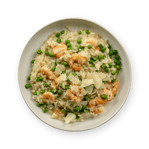 Risotto crevettes & petits pois