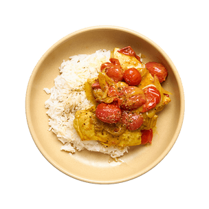 Sauté de dinde au miel, curry & riz