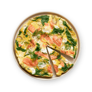 Frittata saumon fumé & chèvre frais