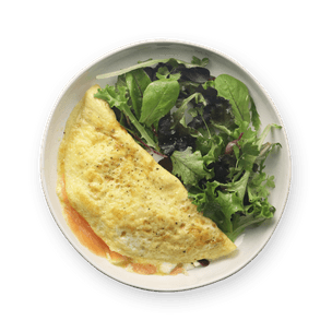 Omelette au saumon