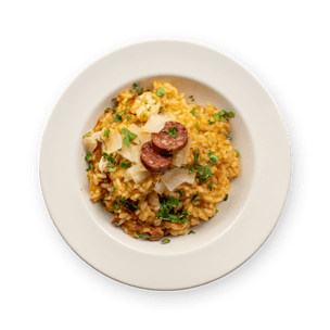 Risotto crevettes & chorizo