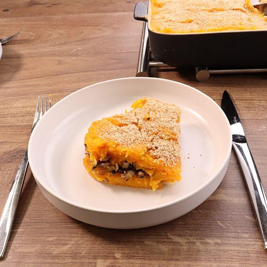 Parmentier végétarien à la butternut et champignon