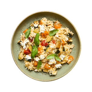 Salade de pâtes aux courgettes, thon & chèvre frais