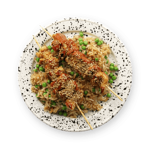 Brochettes teriyaki & riz sauté