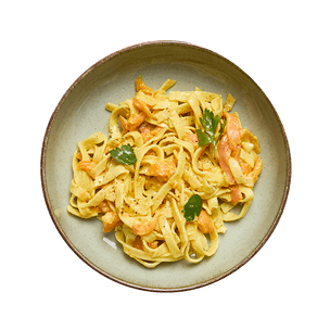 Tagliatelle au saumon & sauce curry