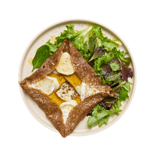 Galette végé chèvre miel