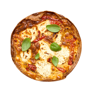 Quiche sarrasin aux poivrons & chèvre frais