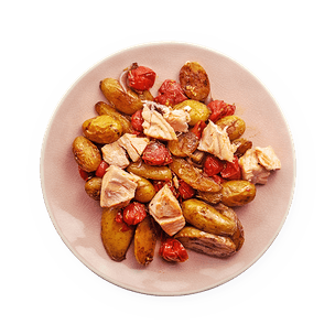 Saumon & légumes rôtis