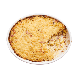 Gratin de pâtes La Vache qui rit® & poireaux