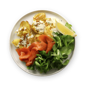 Smashed Potatoes & Smoked Salmon