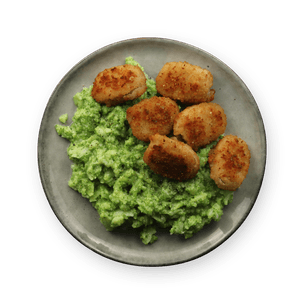 Veggie nuggets & mashed broccoli