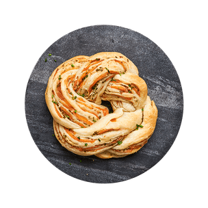 Couronne tressée truite fumée & fromage frais