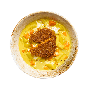 Galettes végé & légumes coco curry