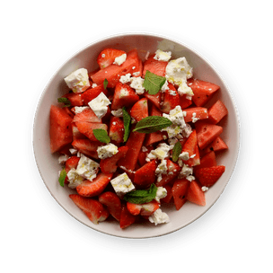 Watermelon, Strawberry, and Feta Salad