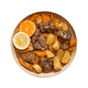 Bœuf mijoté aux légumes d'hiver & agrumes