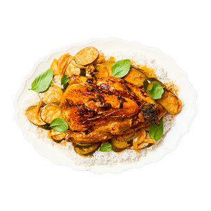 Pintade au curry & lait de coco