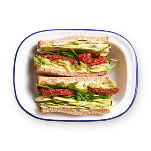 Zucchini, Sun-dried Tomato & Avocado Sandwich