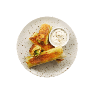 Bricks courgette, curry & feta