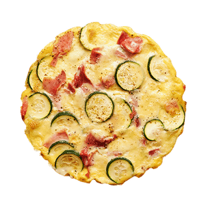 Frittata courgette, jambon & mozza