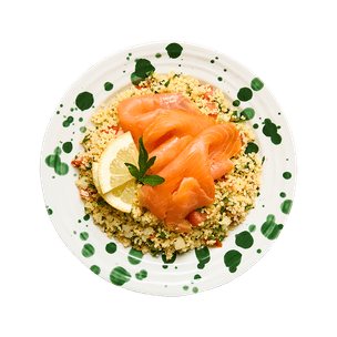 Taboulé maison & truite fumée