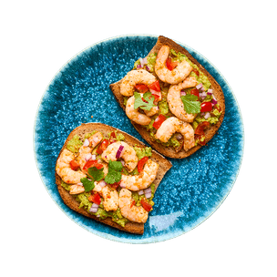 Avocado toast & crevettes