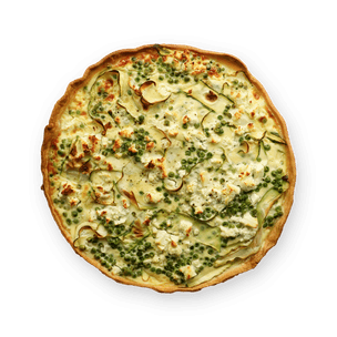 Zucchini, Pea & Feta Quiche