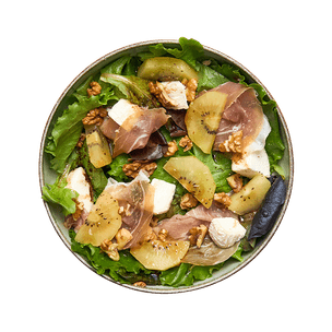 Salade vitaminée au jambon & chèvre