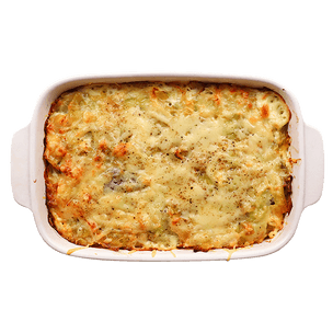 Gratin de ravioles & poireaux
