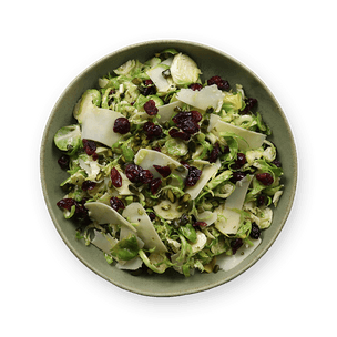Brussels Sprout, Pistachio & Cranberry Salad