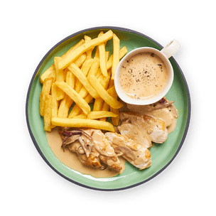 Poulet miel moutarde & frites