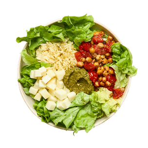 Salade de pâtes, tomates confites & fromage de brebis