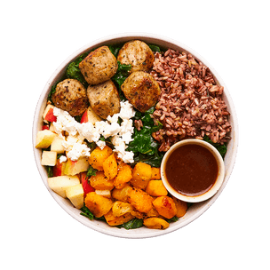 Harvest Falafel Bowl with Squash & Goat's Cheese