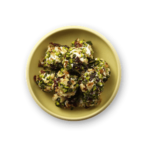 Boulettes chèvre, noix & cranberries